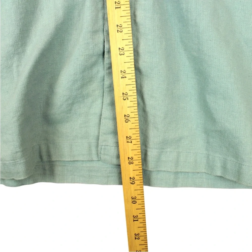 REI Short Sleeve Button Shirt Mens Large Green Front Pocket Outdoors Hemp Blend - Picture 10 of 11